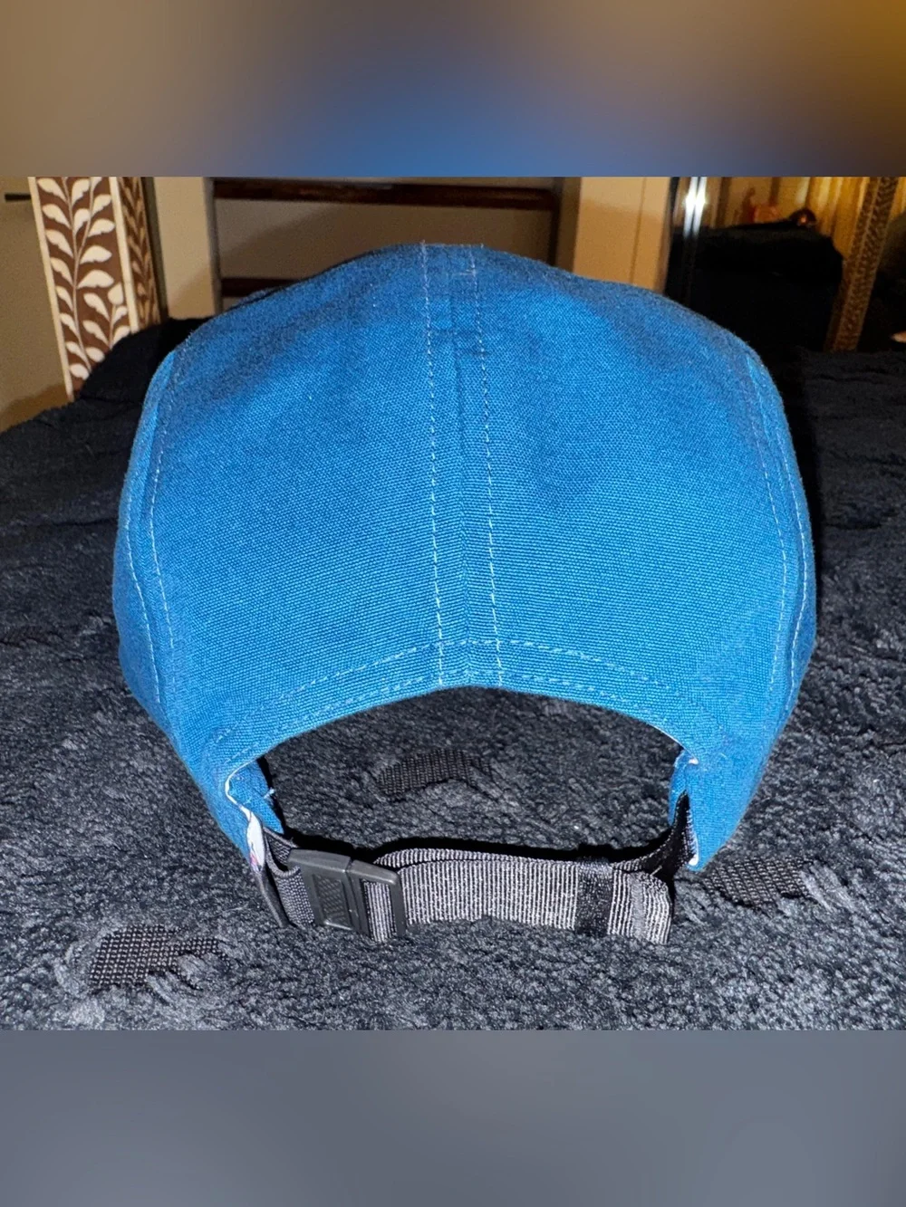 Patagonia 🌊 Graphic Maclure Hat Cap Strapback 5 Panel “Built To Endure” Blue